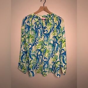 Women’s Lilly Pulitzer Elsa silk Top size M